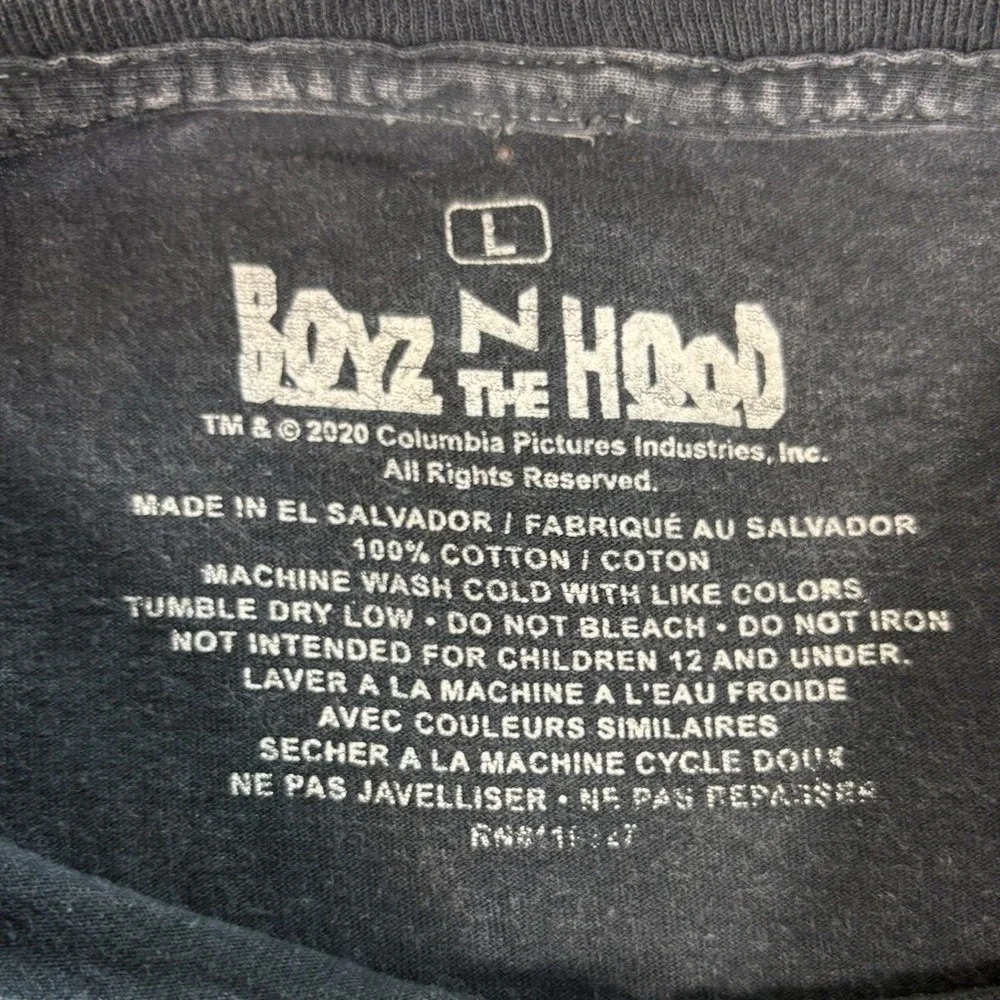 Boyz N The Hood Graphic T-Shirt Mens Large Acid Wash Black Ice Cube Movie Tee 90